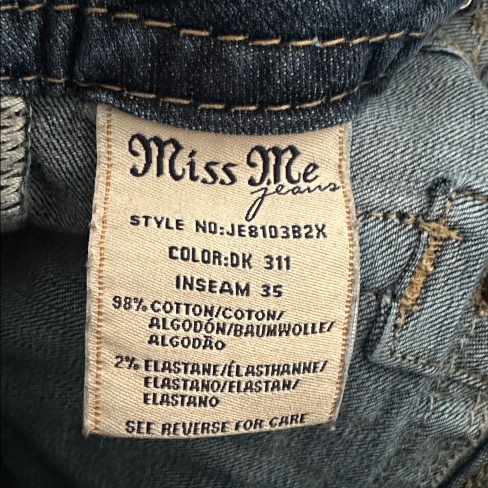 Miss Me Dark Blue Boot Cut Women's Jeans - Picture 8 of 8